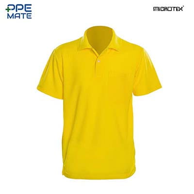MICROTEX DryMax เสื้อโปโลแขนปล่อยคอปกผู้หญิง สีเหลือง